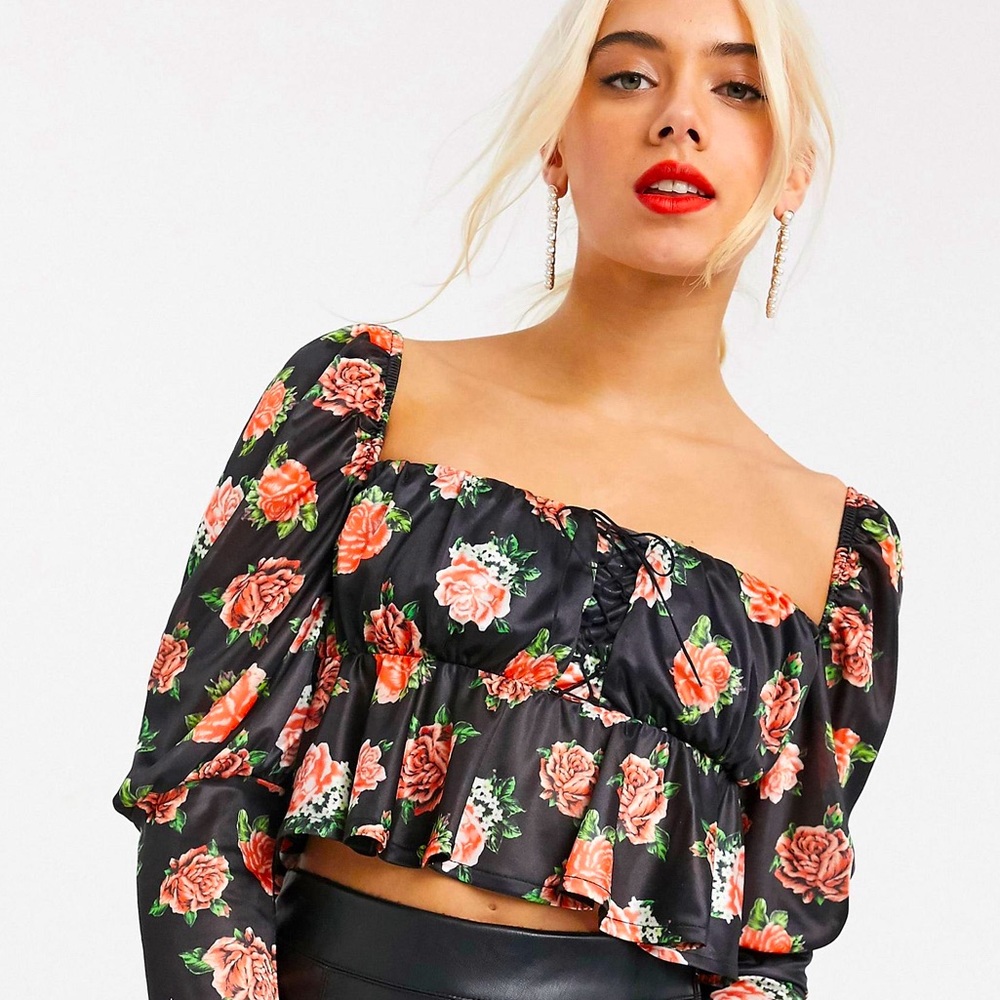 ASOS Rose Print Blouse